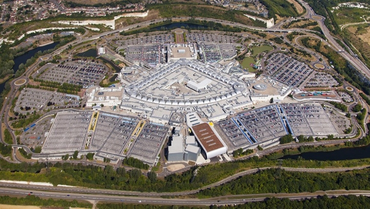 The Refill Me scheme is being trialed at 12 malls, including Bluewater in Kent (pictured)
